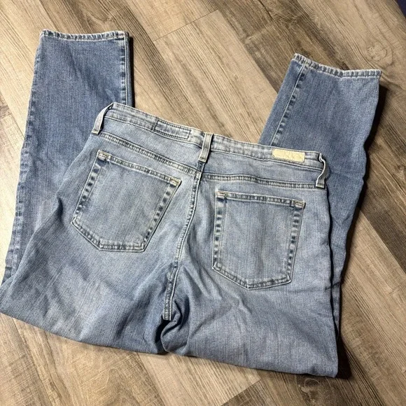 AG Adriano Goldschmied Jeans Womens 32R Blue Isabelle High Rise Straight Crop - Picture 5 of 11